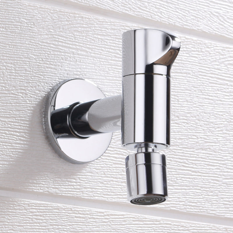 Elegant wall-mounted faucet with knob handle made of solid brass