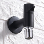 Elegant wall-mounted faucet with knob handle made of solid brass