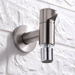 Elegant wall-mounted faucet with knob handle made of solid brass