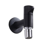Elegant wall-mounted faucet with knob handle made of solid brass