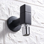 Elegant wall-mounted faucet with knob handle made of solid brass