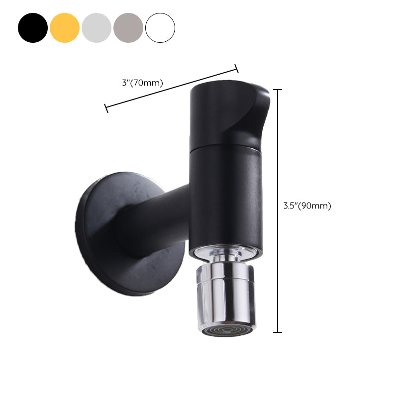 Elegant wall-mounted faucet with knob handle made of solid brass