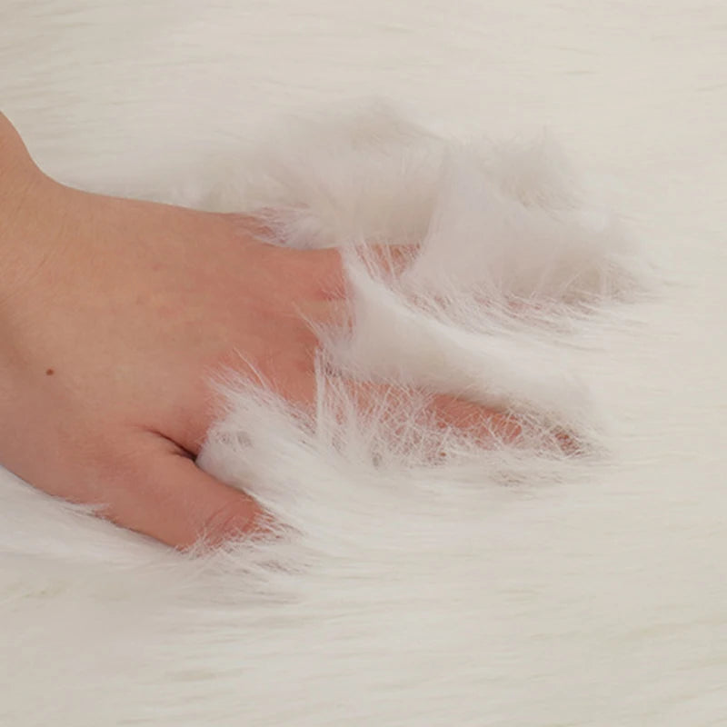 Elegante Naturfellmatte aus Kaninchenfell | 100x50 cm