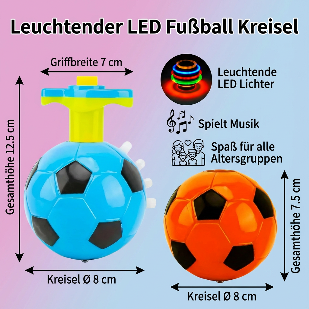 LED Football Spinning Top with Light Effect