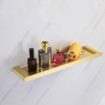 Elegant bathroom set with golden towel holders