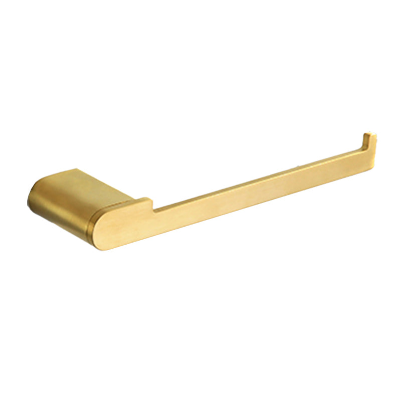 Elegant bathroom set with golden towel holders