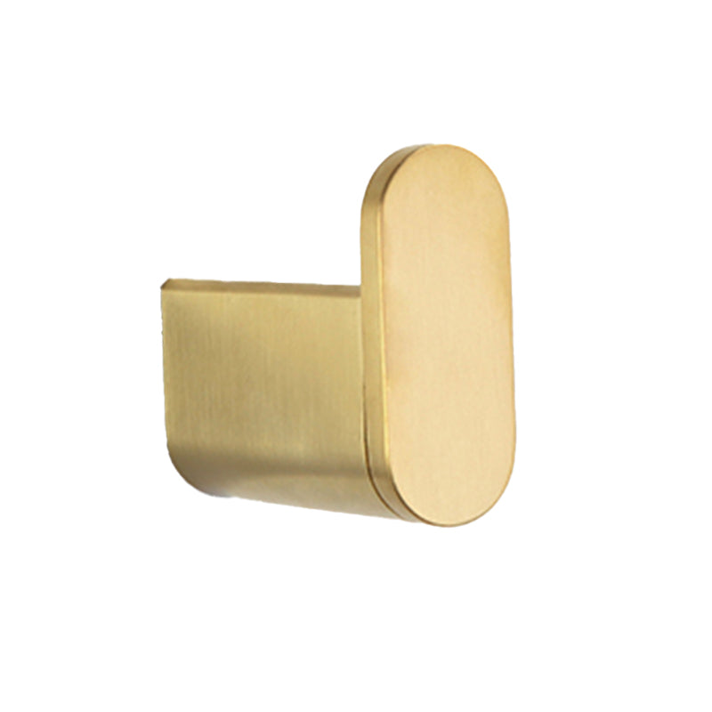 Elegant bathroom set with golden towel holders