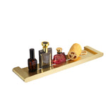 Elegant bathroom set with golden towel holders