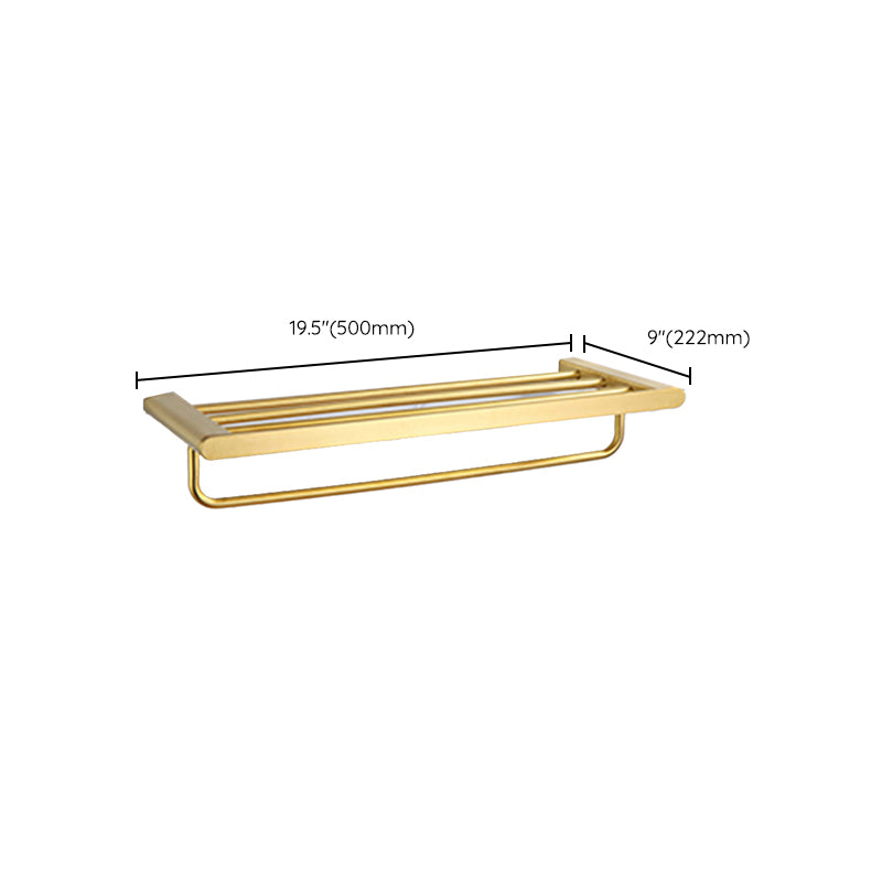 Elegant bathroom set with golden towel holders