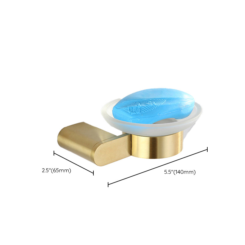 Elegant bathroom set with golden towel holders