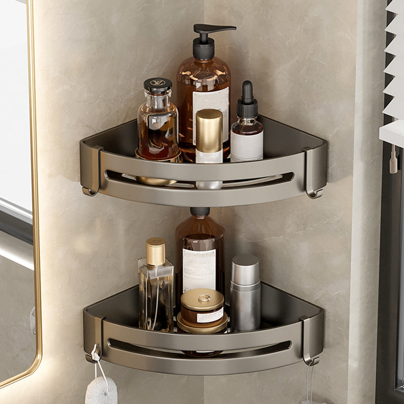 Stylish Aluminum Bathroom Shelf Set in Gray for Your Bathroom