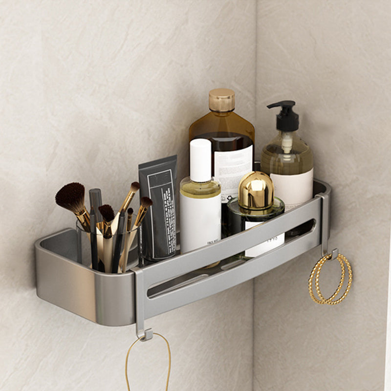 Stylish Aluminum Bathroom Shelf Set in Gray for Your Bathroom
