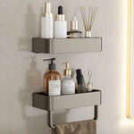 Stylish Aluminum Bathroom Shelf Set in Gray for Your Bathroom