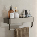 Stylish Aluminum Bathroom Shelf Set in Gray for Your Bathroom