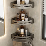 Stylish Aluminum Bathroom Shelf Set in Gray for Your Bathroom