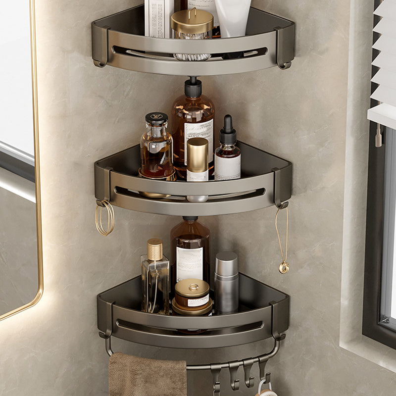 Stylish Aluminum Bathroom Shelf Set in Gray for Your Bathroom