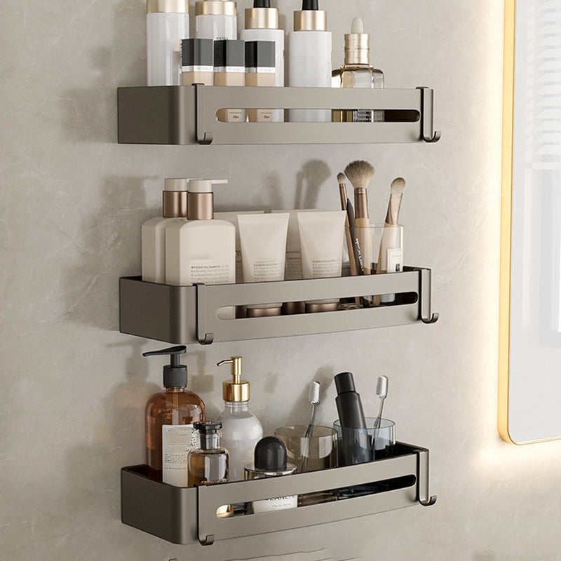 Stylish Aluminum Bathroom Shelf Set in Gray for Your Bathroom