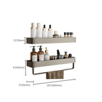 Stylish Aluminum Bathroom Shelf Set in Gray for Your Bathroom