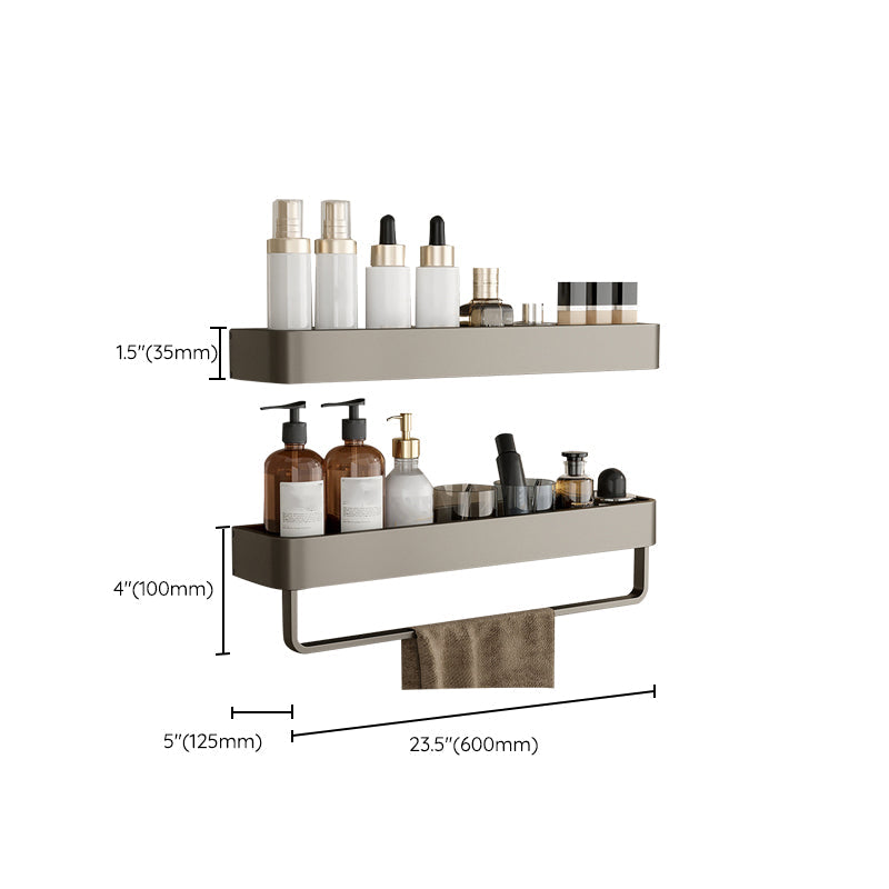 Stylish Aluminum Bathroom Shelf Set in Gray for Your Bathroom