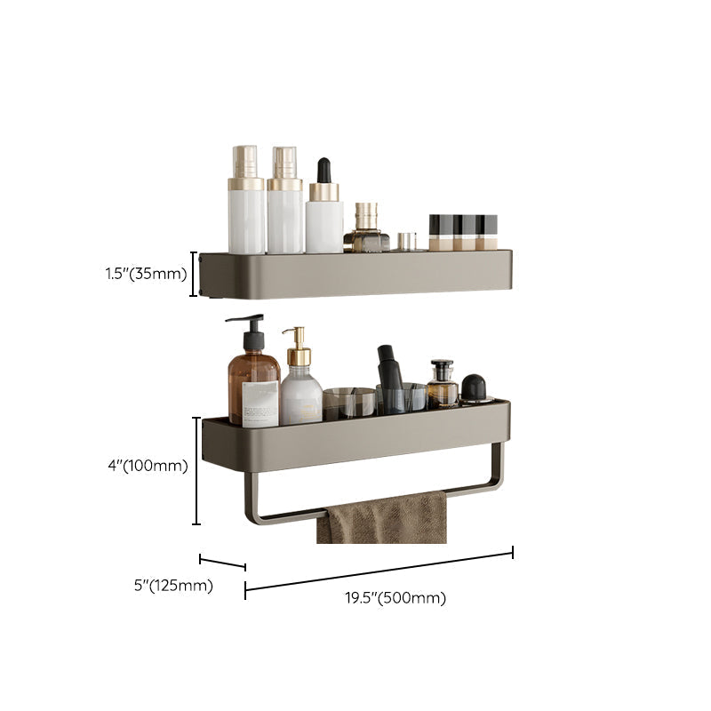 Stylish Aluminum Bathroom Shelf Set in Gray for Your Bathroom