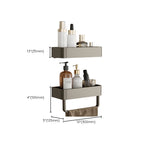 Stylish Aluminum Bathroom Shelf Set in Gray for Your Bathroom