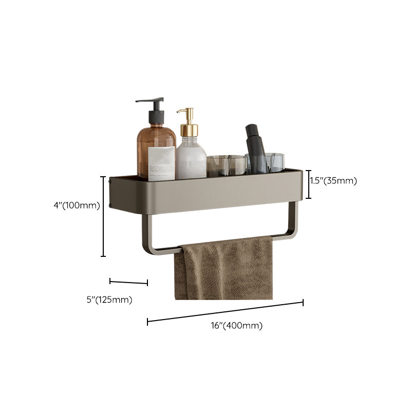 Stylish Aluminum Bathroom Shelf Set in Gray for Your Bathroom