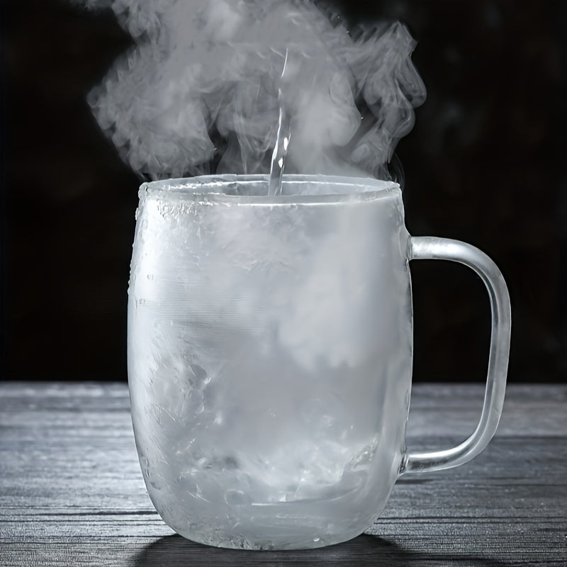 Elegant Borosilicate Glass Insulated Mug – Heat-Resistant & Stylish