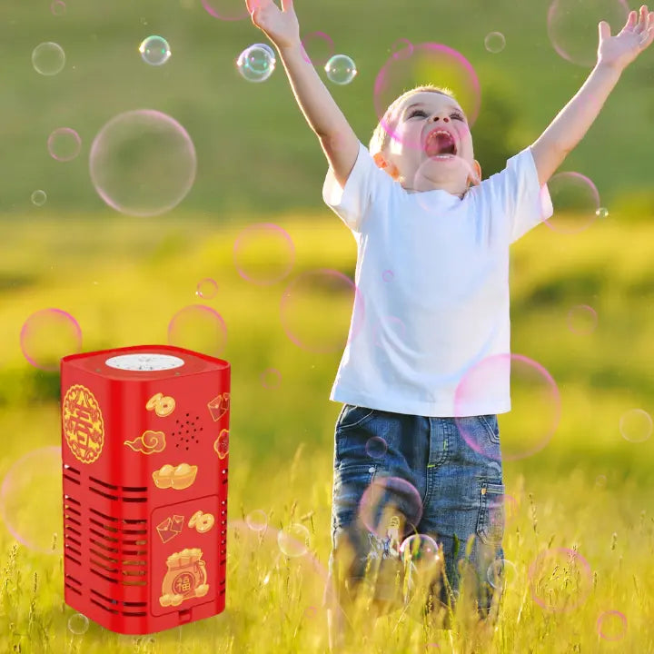 Colorful Bubble Machine with LED Lights – Battery-operated for Outdoor Use