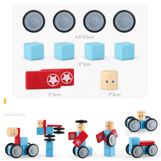 Magnetic Building Blocks for Creative Constructions
