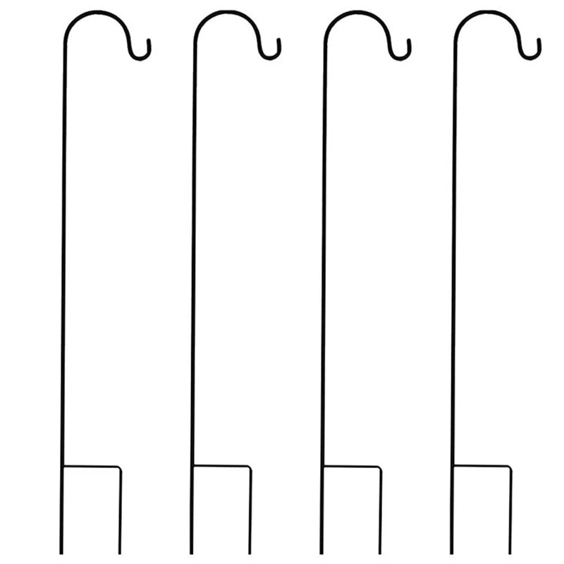 Eleganter Gartenhaken aus robustem Metall | 76 cm | Schwarz