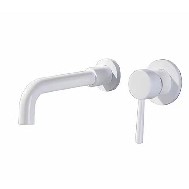 Stainless Steel Bathroom Wall-Mounted Faucet with Swivel Spout