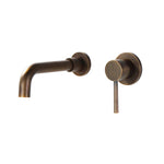 Stainless Steel Bathroom Wall-Mounted Faucet with Swivel Spout