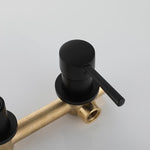 Stainless Steel Bathroom Wall-Mounted Faucet with Swivel Spout