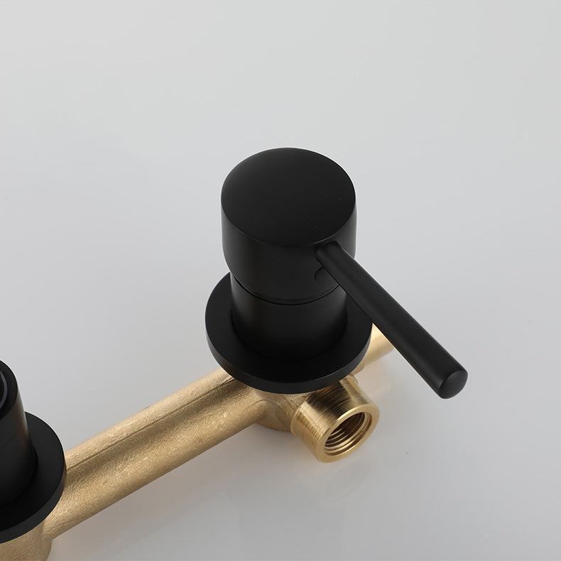 Stainless Steel Bathroom Wall-Mounted Faucet with Swivel Spout