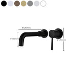 Stainless Steel Bathroom Wall-Mounted Faucet with Swivel Spout