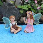 Zauberhafte Gartenfeen – Set mit 2 dekorativen Figuren
