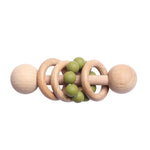 Wooden Rattle for Babies with Teethers – Teething Support Toy