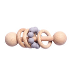 Wooden Rattle for Babies with Teethers – Teething Support Toy