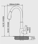 Elegant Kitchen Faucet with Pull-Out Spray Head – Stainless Steel 360° Swivel