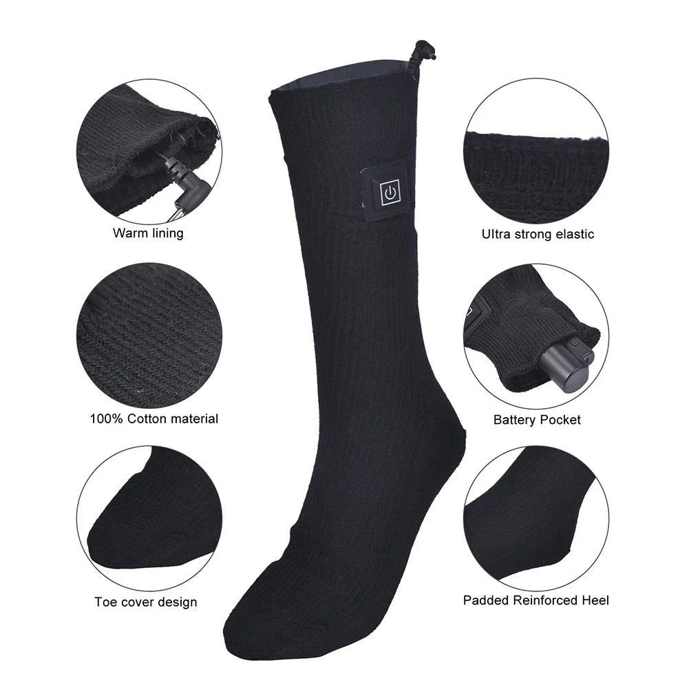 Wiederaufladbare Heizsocken für Outdoor-Enthusiasten