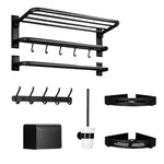 Elegant Bathroom Accessory Set in Matte Black