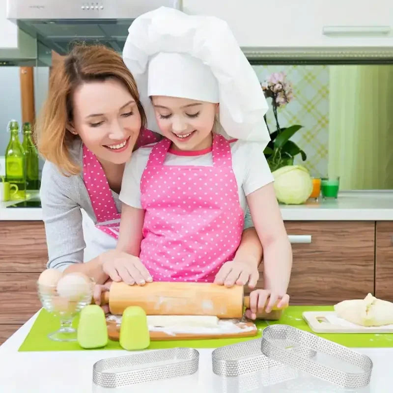 6/8 Stück Ovalform Edelstahl Backringe für perfekte Tarts