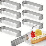 6/8 Stück Ovalform Edelstahl Backringe für perfekte Tarts