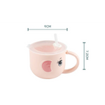 Drinking cup for children with integrated straw