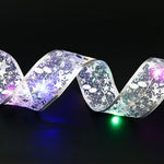 Decorative light strip with colorful LED lights – 5 cm wide fabric ribbon