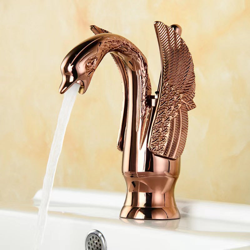 Elegant single-lever bathroom faucet in various colors