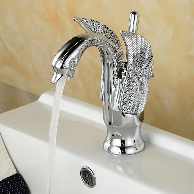 Elegant single-lever bathroom faucet in various colors