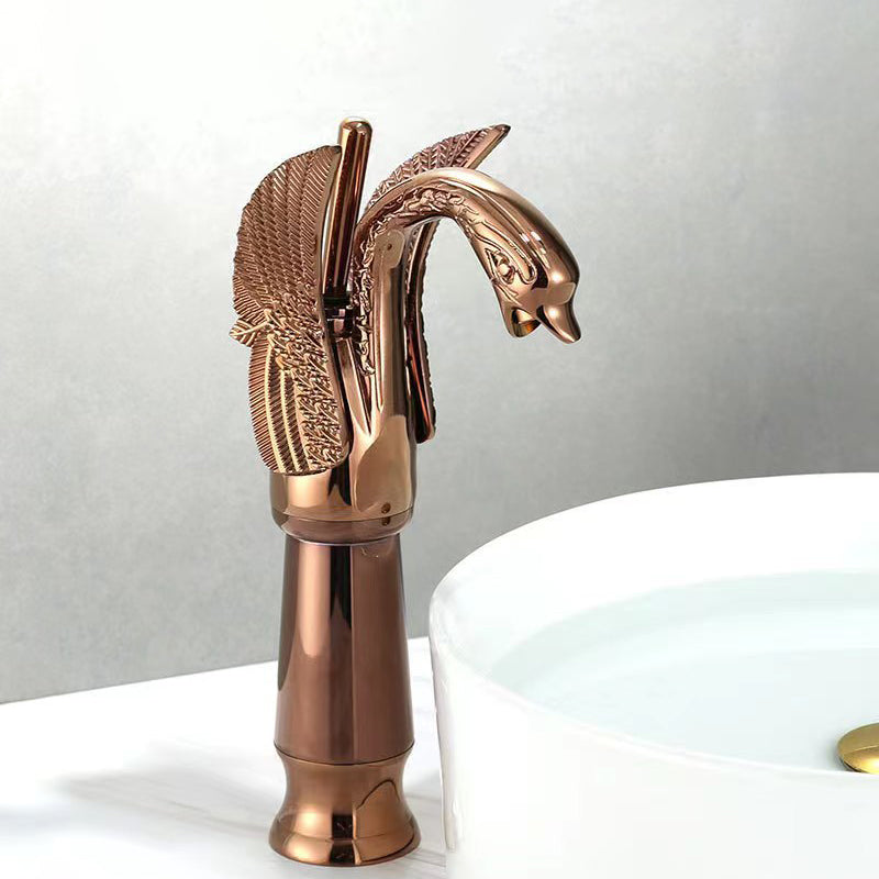 Elegant single-lever bathroom faucet in various colors