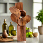 Teak Kitchen Utensil Set – Sustainable Antibacterial Kitchen Tools
