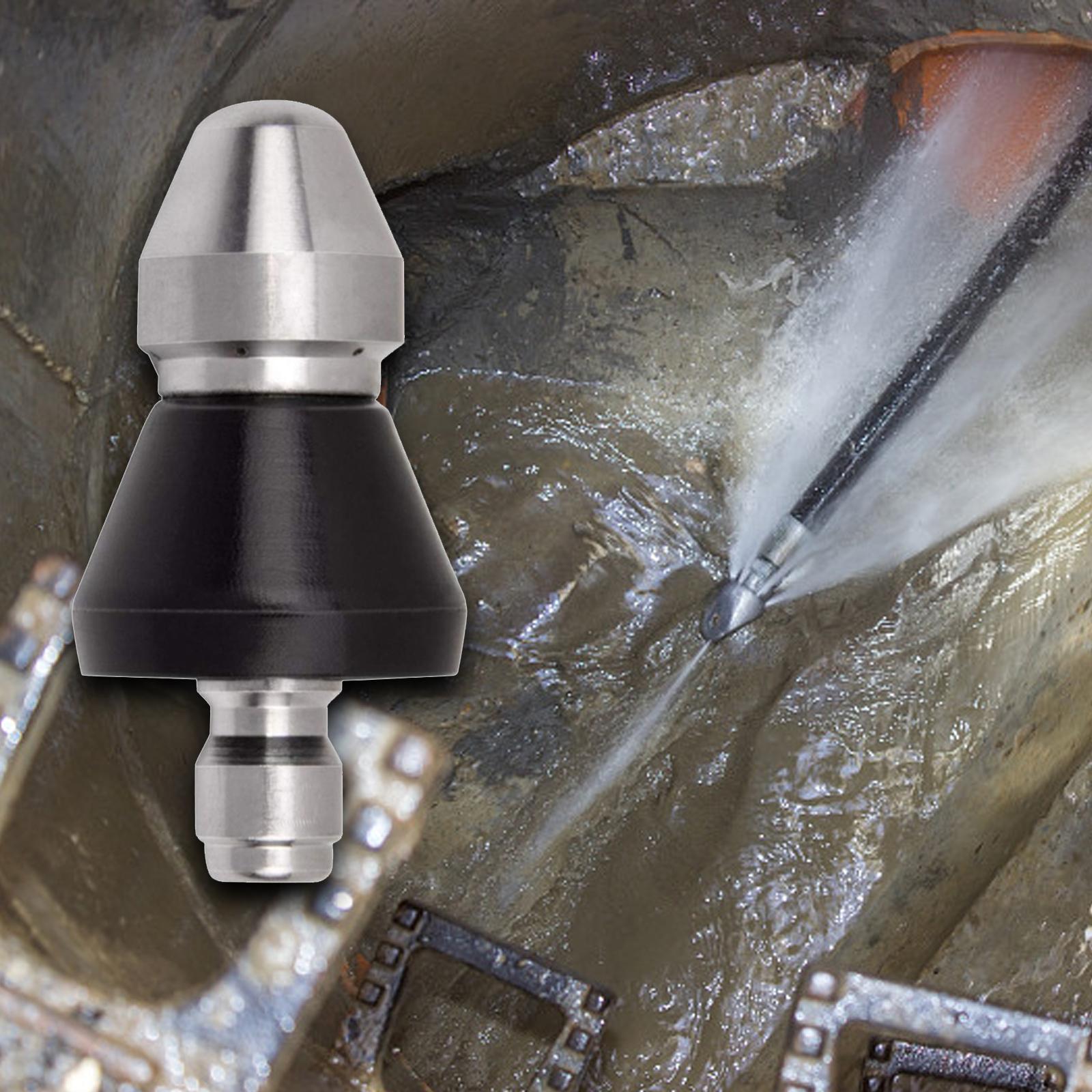 High-Pressure Pipe Cleaning Nozzle – Stainless Steel Sprayer for Efficient Pipe Unblocking